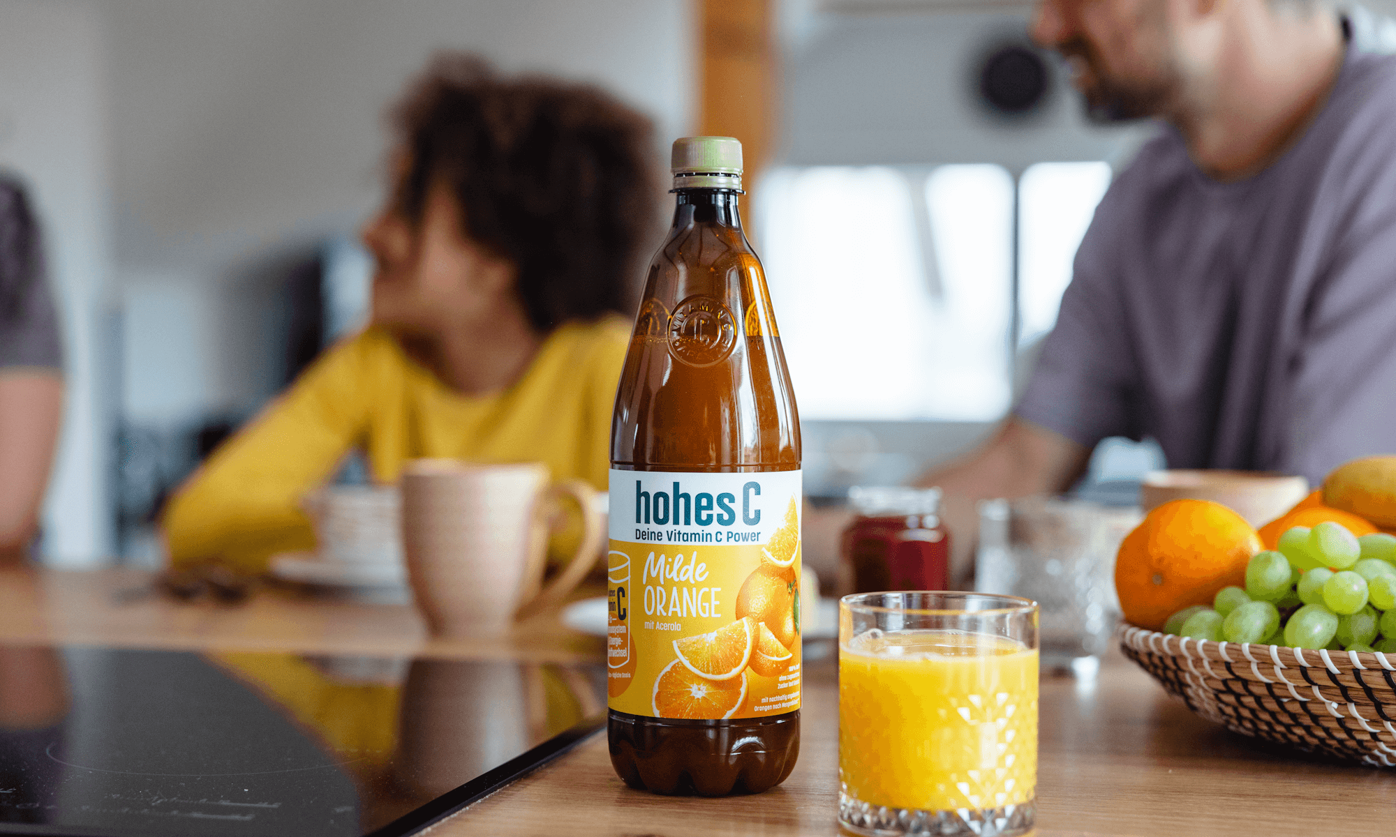 Eckes-Granini Use Case with an image of a bottle of hohes C Milde Orange